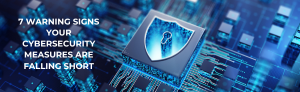 A digital shield with a glowing lock icon at the center, symbolizing cybersecurity protection, placed over a futuristic circuit board background.