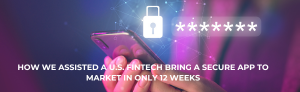Person holding a smartphone with a digital lock and password symbols above it, representing app security.