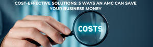 Magnifying glass focuses on the word COSTS, illustrating cost-effective solutions.